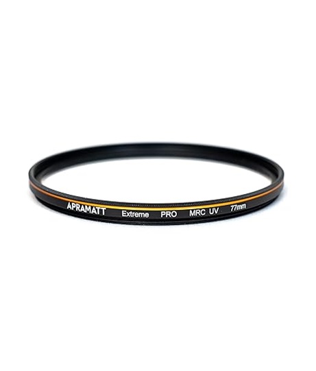 APRAMATT 77MM MULTI COATED UV FILTERS FOR CAMERA LENS(BLACK)